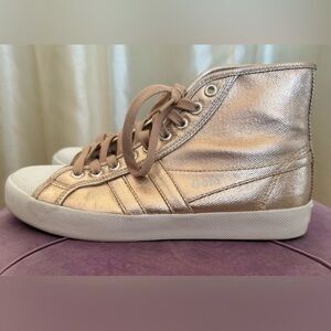 Gola Women's Coaster Metallic Sneaker Hight Top Rose Gold Size 8 EUC